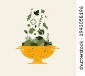  vegetables salad in the... | Shutterstock .eps vector #1943058196