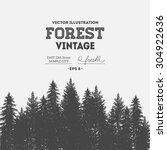 Vintage Forest Design Template. ...