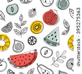 fruit seamless pattern.... | Shutterstock .eps vector #395275363