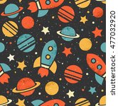 Space Elements Seamless Pattern....