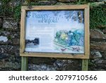 Small photo of 22.11.21 Stainforth, Craven, North Yorkshire, UK. Sign board in Stainforth, North Yorkshire illustrating Piggery to Pinfold
