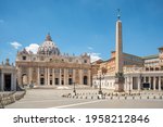 St. Peter Square In Vatican...