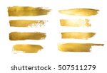 collection of golden paint... | Shutterstock .eps vector #507511279