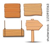 wooden signboards   wood arrow... | Shutterstock . vector #1153955563