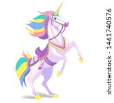 white unicorn  illustration for ... | Shutterstock . vector #1461740576
