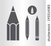 pencil icon | Shutterstock .eps vector #193314383