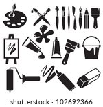 art icons set | Shutterstock .eps vector #102692366