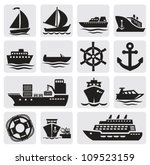 Boat And Ship Icons Set
