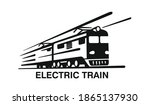 electric train emblem on white... | Shutterstock .eps vector #1865137930