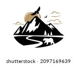 mountain outdoor adventure... | Shutterstock .eps vector #2097169639
