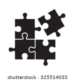 Vector Black Puzzles Icon On...