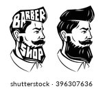 vector black men with beard... | Shutterstock .eps vector #396307636