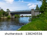 Small photo of Walton Lane (East) Bridge over Desborough Channel, River Thames, Weybridge, Surrey, UK England