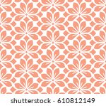 seamless floral pattern. pink... | Shutterstock . vector #610812149