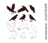 Crow Silhouette In Various...
