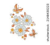 flower and butterfly... | Shutterstock .eps vector #2148430223