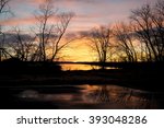 Small photo of sunset/ perfect sunset over the misquote Lake