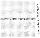 thin line icons exclusive xxl... | Shutterstock .eps vector #250168516