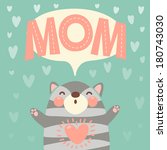 Greeting Card For Mom With Cute ...