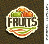 logo for set of fresh fruits ... | Shutterstock . vector #1139801249
