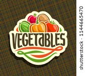 logo for fresh vegetables  sign ... | Shutterstock . vector #1144665470