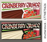 vector banners for cranberry... | Shutterstock .eps vector #1774875626