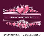 valentine's day card with copy... | Shutterstock . vector #2101808050