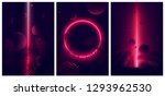 glowing line red neon reflex on ... | Shutterstock .eps vector #1293962530
