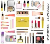 vector makeup cosmetics with... | Shutterstock .eps vector #1669870630