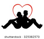 man and woman   young couple in ... | Shutterstock . vector #325382573