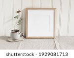 empty square wooden picture... | Shutterstock . vector #1929081713
