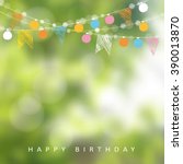 birthday garden party.... | Shutterstock .eps vector #390013870