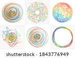 colored scribble elements and... | Shutterstock .eps vector #1843776949