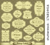 vintage labels set 1 | Shutterstock .eps vector #176814416