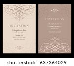 invitation card vector design   ... | Shutterstock .eps vector #637364029