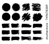 black friday set. blots ... | Shutterstock .eps vector #749678389