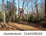The ruins of  bell tower at the Colonial Dorchester State Historic Park in Summerville, South Carolina