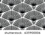decorative hand drawn seamless... | Shutterstock .eps vector #635900006