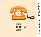 national telephone day vector.... | Shutterstock .eps vector #1952607196