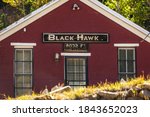 Building With Black Hawk Sign....