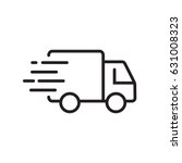 fast shipping delivery truck.... | Shutterstock .eps vector #631008323