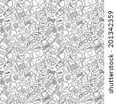 doodle hipster stuff seamless... | Shutterstock .eps vector #201342359