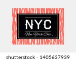 nyc slogan typography brush... | Shutterstock .eps vector #1405637939