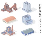 isometric industrial buildings | Shutterstock . vector #333599123
