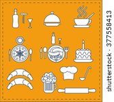 food  drink and  cooking  icon... | Shutterstock .eps vector #377558413