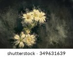 Digital Art  White Rock Flower  ...
