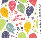 Image of Birthday Party Background with Stars and Balloons | Freebie ...