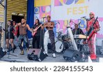 Small photo of NEW ORLEANS, LA, USA - APRIL 1, 2023: Funk band, Waterseed, performs at the NOEW Fest (free) at the Broadside in Mid City