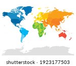 colorful political map of world.... | Shutterstock .eps vector #1923177503