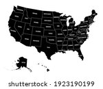 map of united states of america ... | Shutterstock .eps vector #1923190199